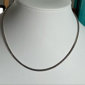 Box Linked Silver Tone Necklace Chain